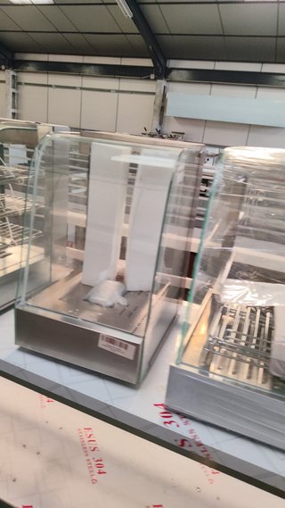 Vitrina expositora de cristal