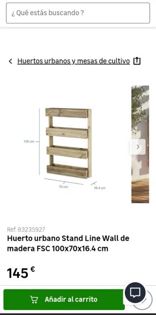 Mueble Huerto Urbano Madera