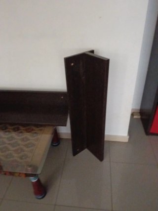 Estantería Marrón con dos estantes wenge madera ma