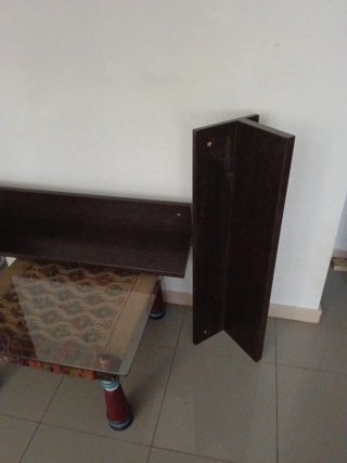 Estantería Marrón con dos estantes wenge madera ma