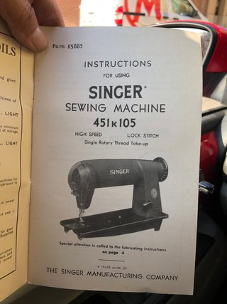 Instrucciones Máquina Coser Singer 451k105