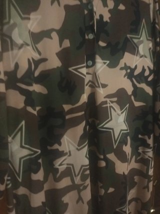 Vestido largo estampado camuflaje estrellas