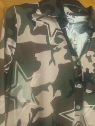 Vestido largo estampado camuflaje estrellas
