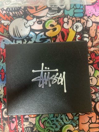 Cartera Stussy Negra Bordada