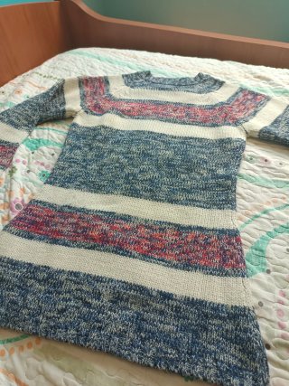 Jersey de punto rayas multicolor