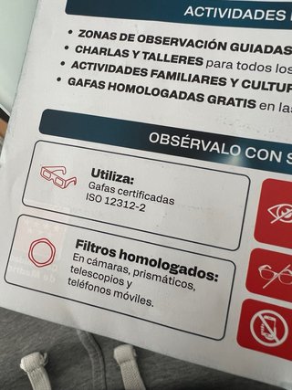 Gafas de Eclipse Solar