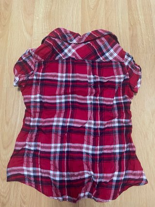 Camisa Inside cuadros roja talla M ajustada