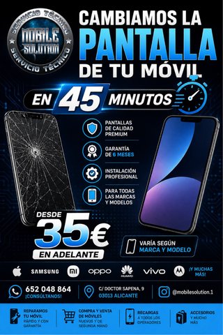 Cambio de pantalla para tu móvil