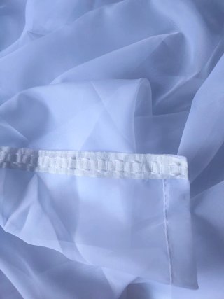Cortina Visillo Transparente Blanca 260x300 riel