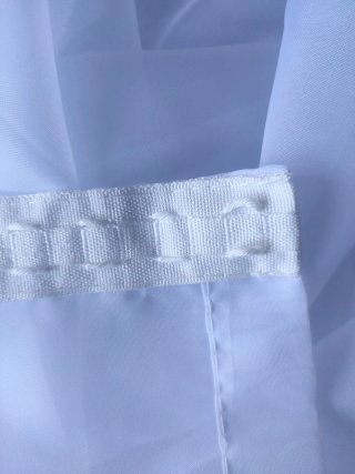 Cortina Visillo Transparente Blanca 260x300 riel