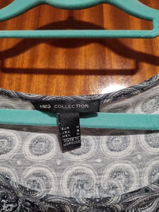 Camisa M&S COLLECTION Estampado Gris y Negro Talla