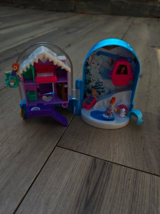 Lote Polly Pocket Casa Nieve y Cupcake