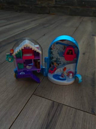 Lote Polly Pocket Casa Nieve y Cupcake