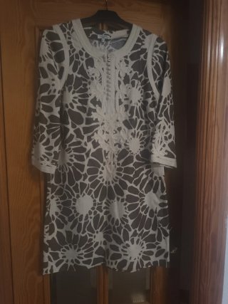 Vestido COCOON eventos beige/marrón chocolate
