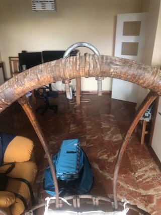 Silla Colgante Ratán y Madera