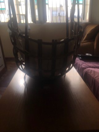 Silla Colgante Ratán y Madera