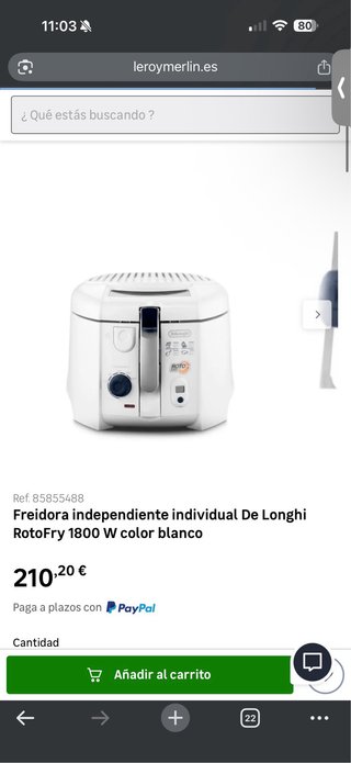 Freidora DeLonghi RotoFry 1kg