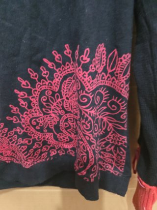 Jersey Desigual Mujer Talla S Negra y Rosa