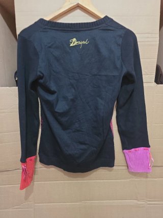 Jersey Desigual Mujer Talla S Negra y Rosa