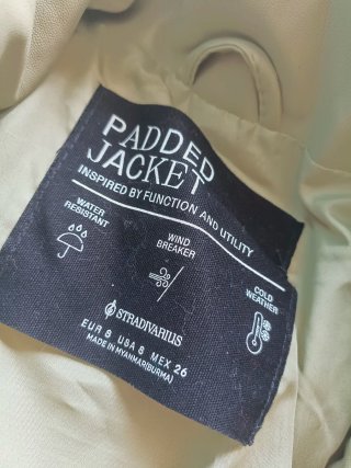 Chaqueta acolchada verde