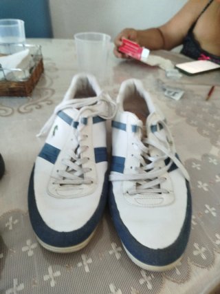 Zapatillas Lacoste Blancas y Azules
