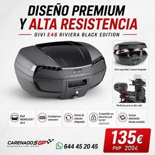 SUZUKI GSR600 + BAUL GIVI RIVIERA FULL BLACK