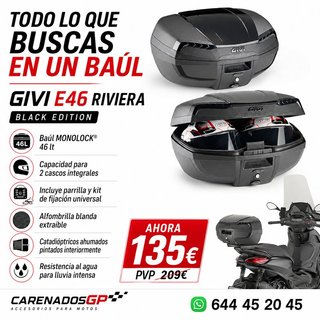 SUZUKI GSR600 + BAUL GIVI RIVIERA FULL BLACK
