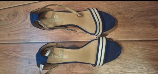 Sandalias Georges Rech Azul Marino Plataforma