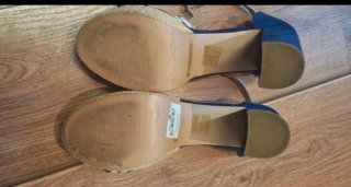 Sandalias Georges Rech Azul Marino Plataforma