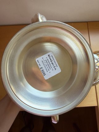 Set di 2 teiere in metallo argentato