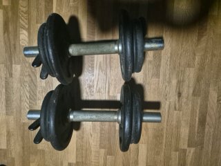 Juego de pesas para gimnasio