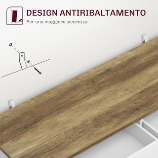 Credenza De Cocina Con 2 Cajones Y 2 Armarios, Mueble Buffet Estilo Rústico Con Estantes Regulables para Salón Y Comedor, Blanco