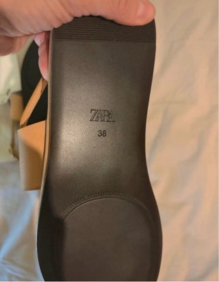 Sandalias planas piel Zara Talla 38