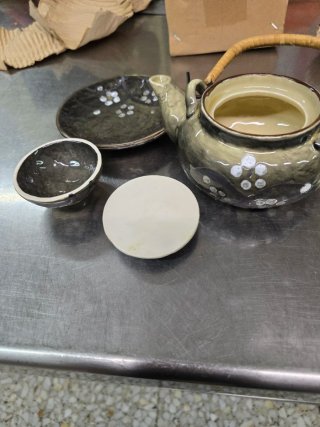 Tetera Sopera Japonesa Cerámica Bambú