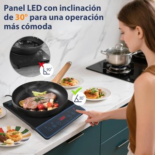 Aigostar placa inducción portátil 2000W Flame