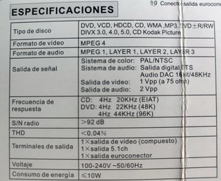 Reproductor DVD Lauson DV 139
