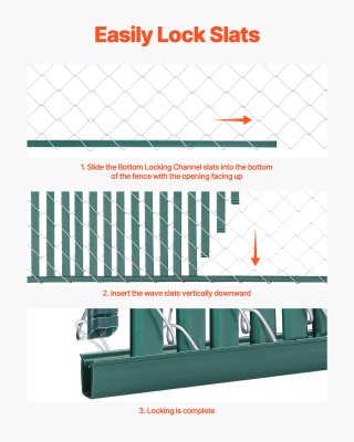 Listelli Privacy HDPE Verde 1130mm Rete a Maglie