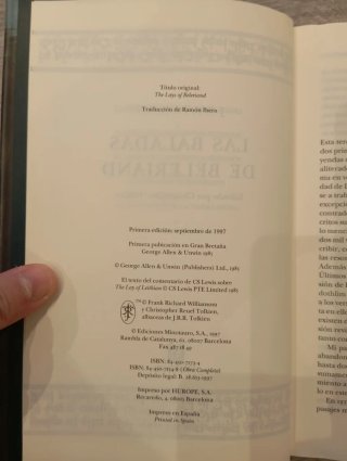 4 Libros de historia de la tierra media 1 edición.
