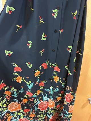 Vestido Largo Estampado Zara