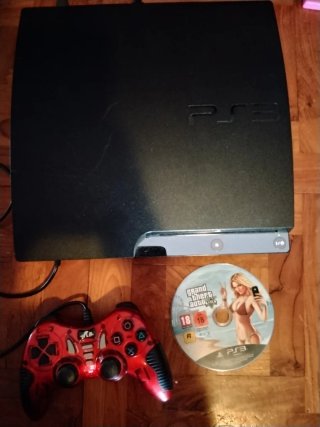 Ps3 Slim Nera + Controller + Gioco GTA V