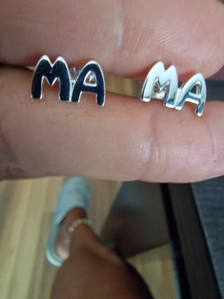 Pendientes MA Plata S925