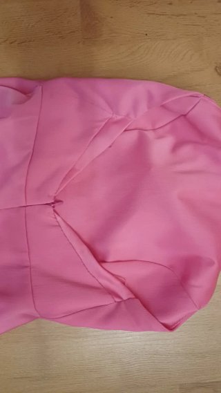 Vestido fiesta cuello halter rosa