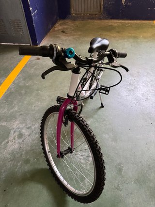 Bicicleta MTB 24 Denbike Blanca y Rosa
