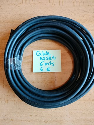 CABLE COAXIAL RG58 A/U BOBINA DE 6 MT SIN CONECTOR