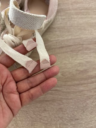 Alpargatas cuña rosa empolvado