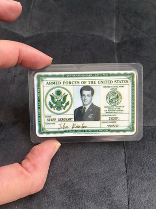 Tessera Identificativa Militare John Rambo