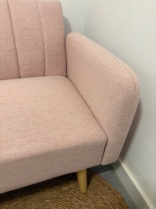 Sofá cama rosa