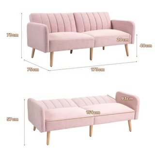 Sofá cama rosa