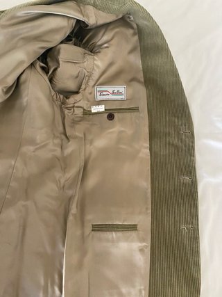 Americana de pana hombre verde oliva