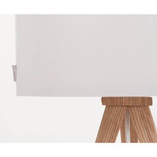 Lámpara de mesa trípode de madera